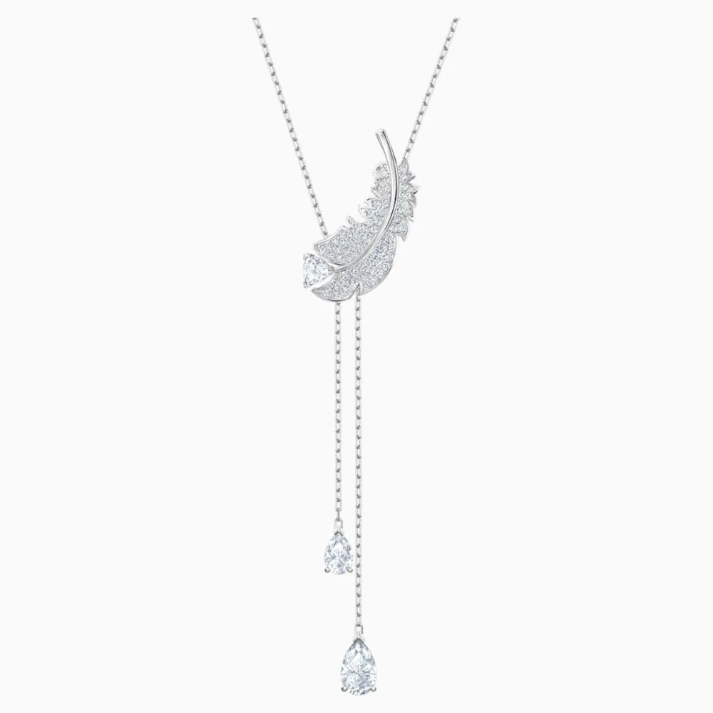 Swarovski,Nice Y Necklace,White,One Size