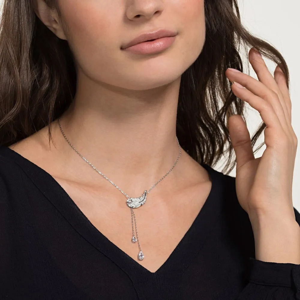 Swarovski,Nice Y Necklace,White,One Size