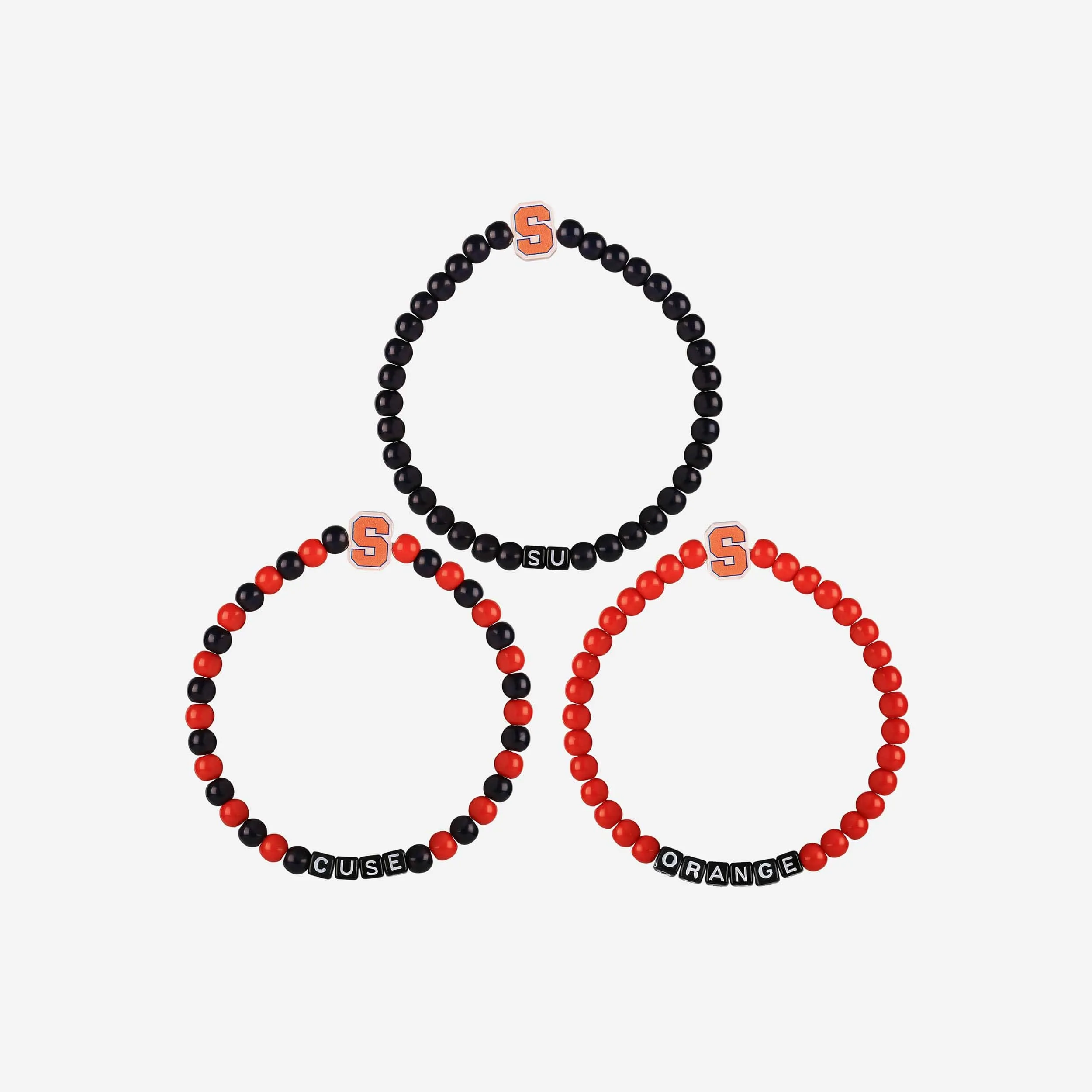 Syracuse Orange 3 Pack Beaded Friendship Bracelet