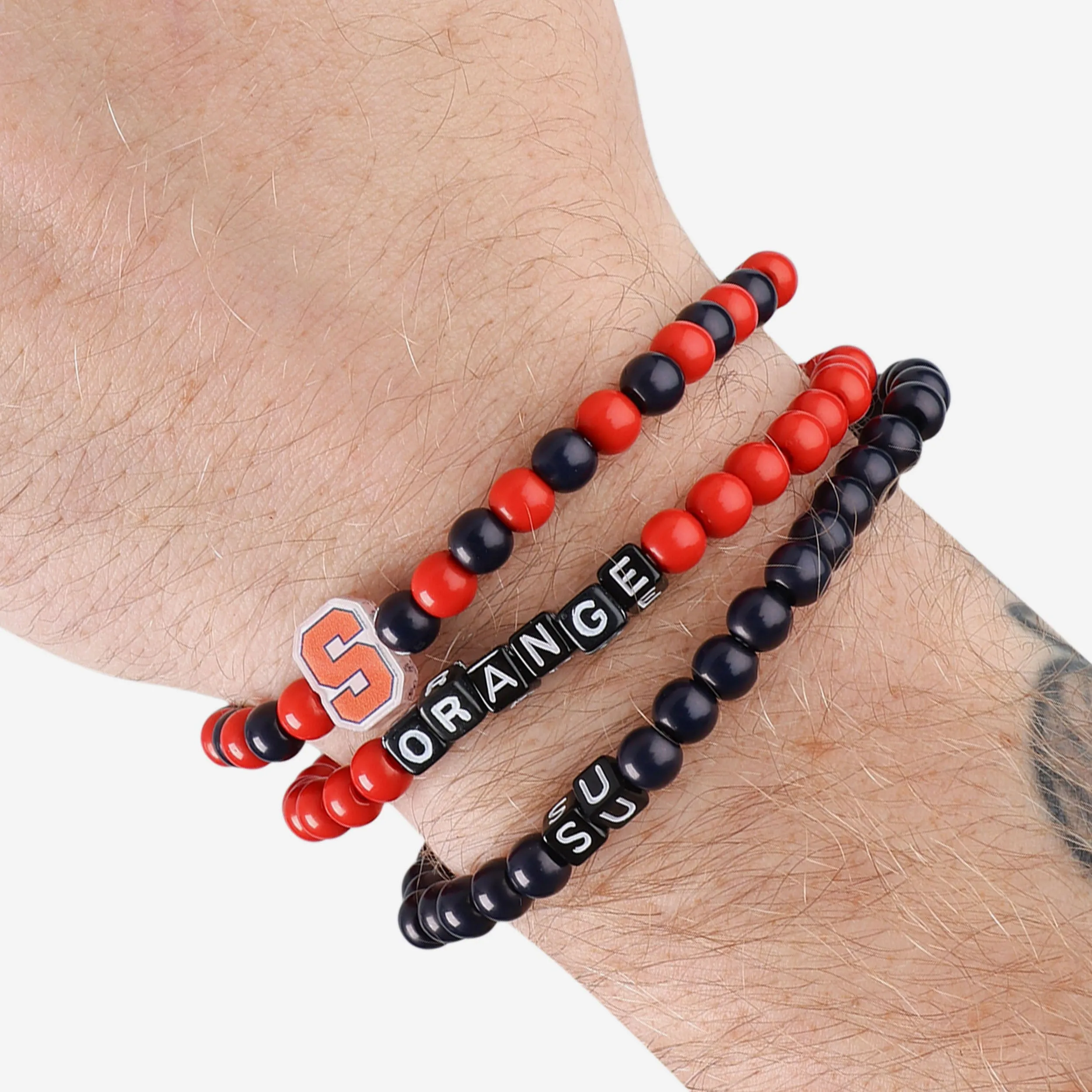 Syracuse Orange 3 Pack Beaded Friendship Bracelet