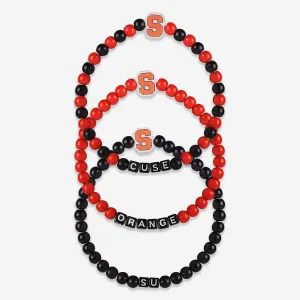 Syracuse Orange 3 Pack Beaded Friendship Bracelet