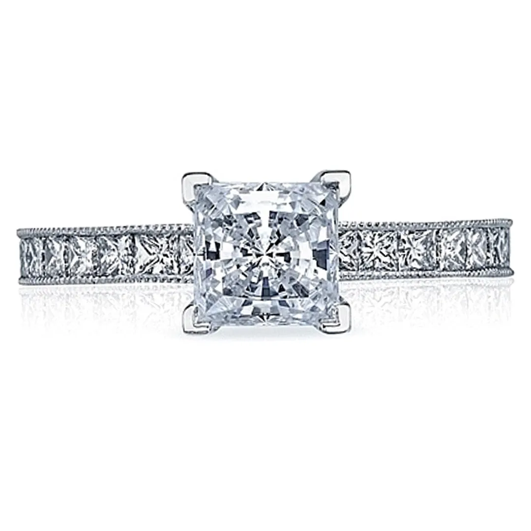 Tacori Channel Set Princess Cut Diamond Engagement Ring
