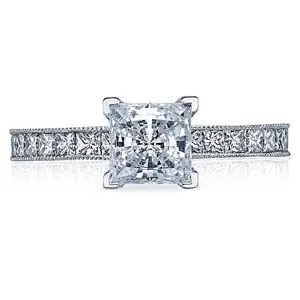 Tacori Channel Set Princess Cut Diamond Engagement Ring