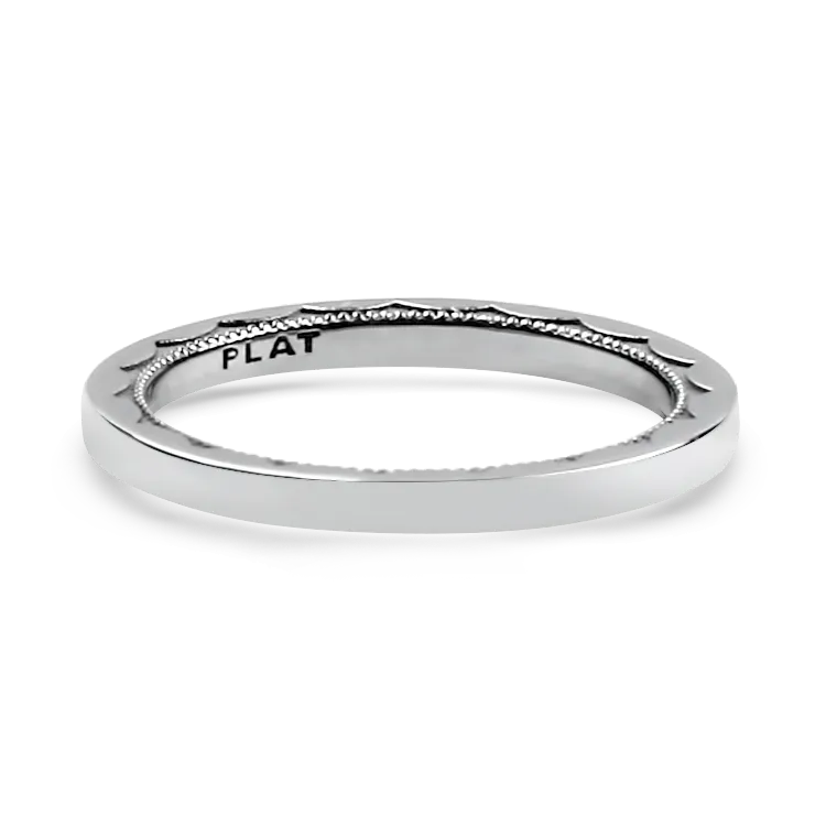 Tacori Estate Platinum Sculpted Crescent Collection Band