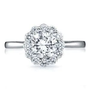 Tacori Full Bloom Round Diamond Halo Engagement Ring