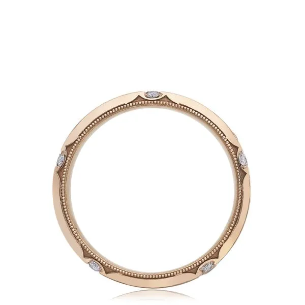 Tacori Gents Rose Gold and Diamond Wedding Band
