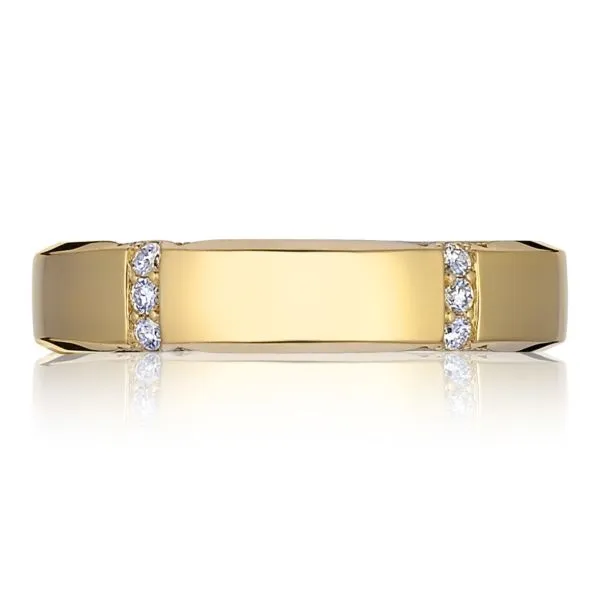 Tacori Gents Rose Gold and Diamond Wedding Band