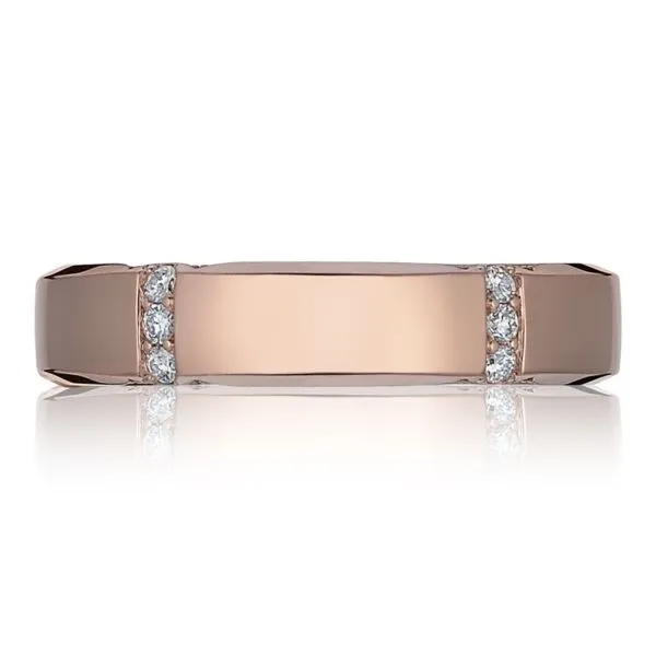 Tacori Gents Rose Gold and Diamond Wedding Band