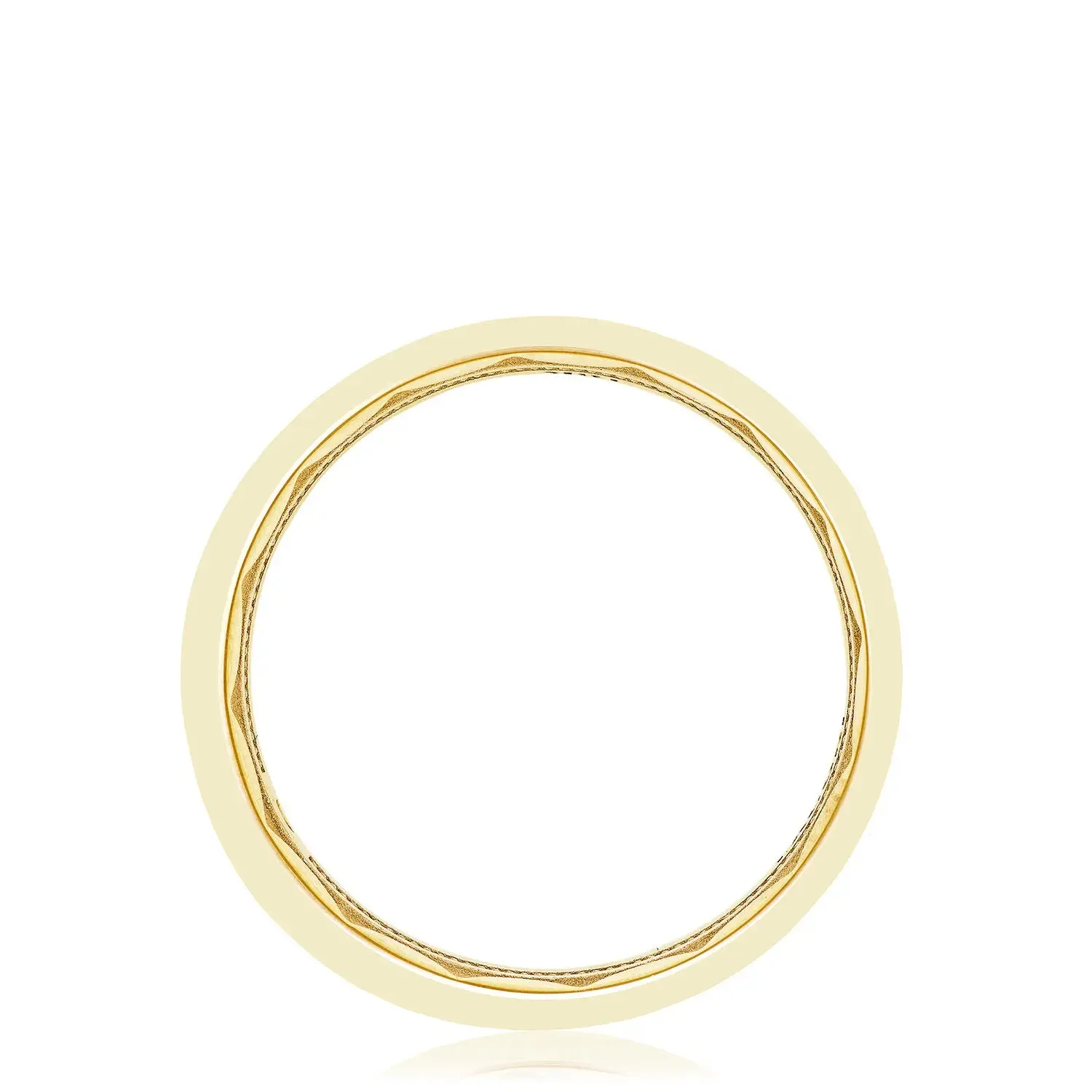 Tacori Set Diamond in High Polish Finish Mens Wedding Band - 6mm