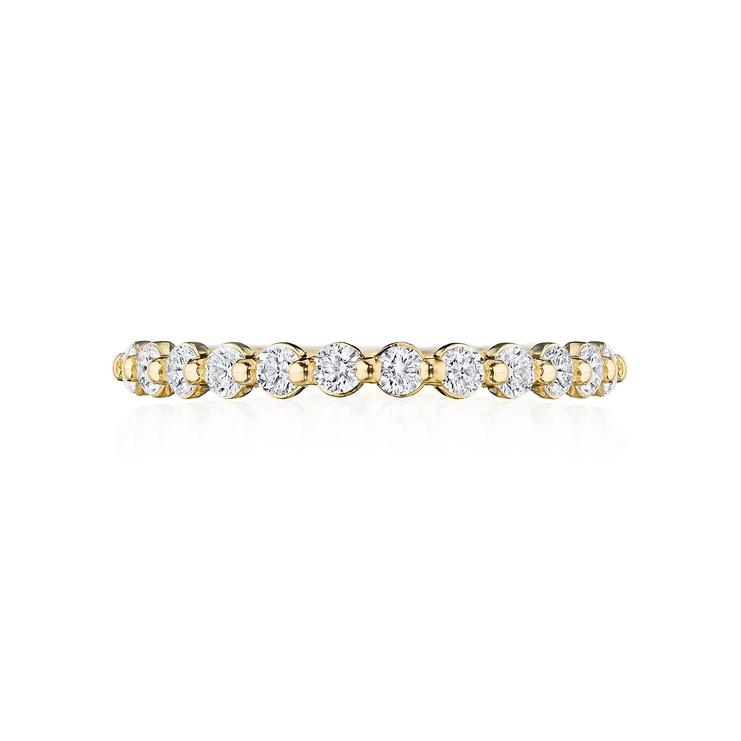 TACORI Yellow Gold Sculpted Crescent Diamond Wedding Band