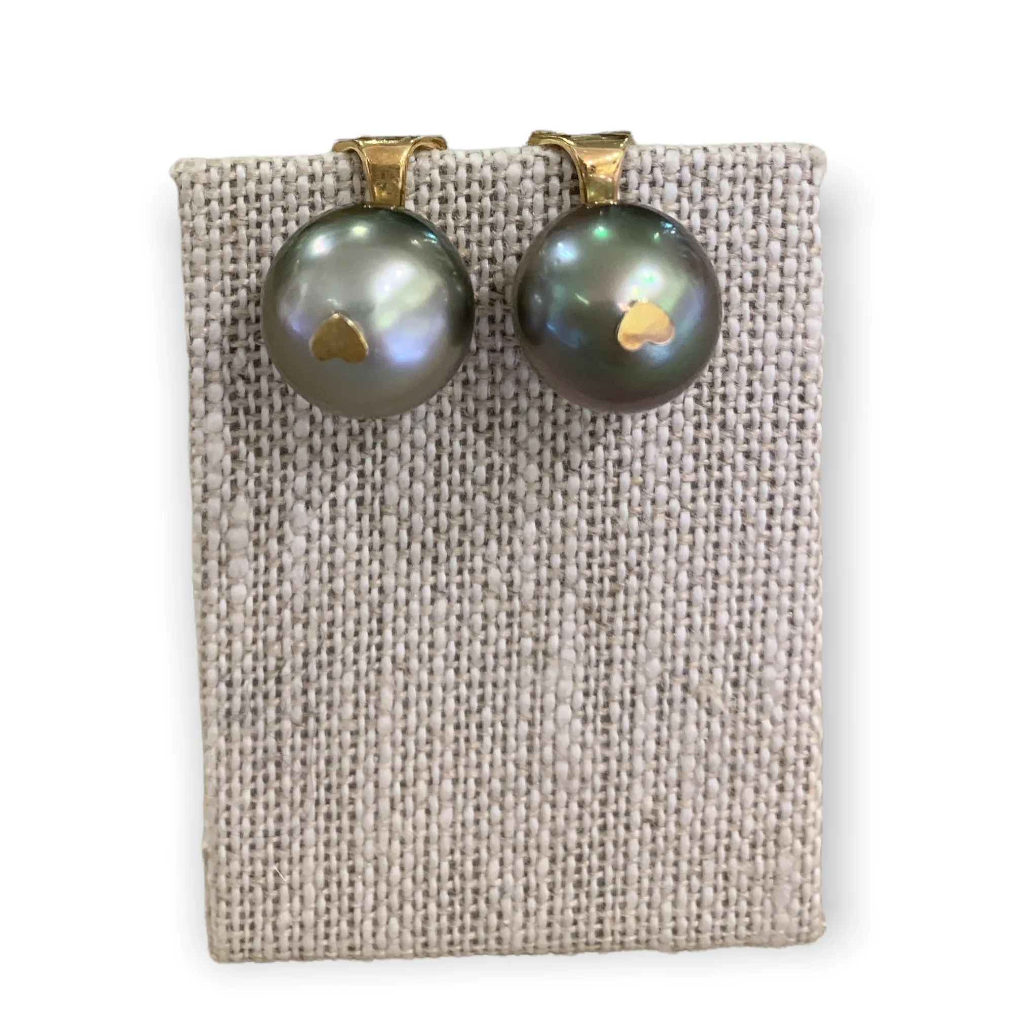 Tahitian Pearl 14K Gold Clip On Earrings