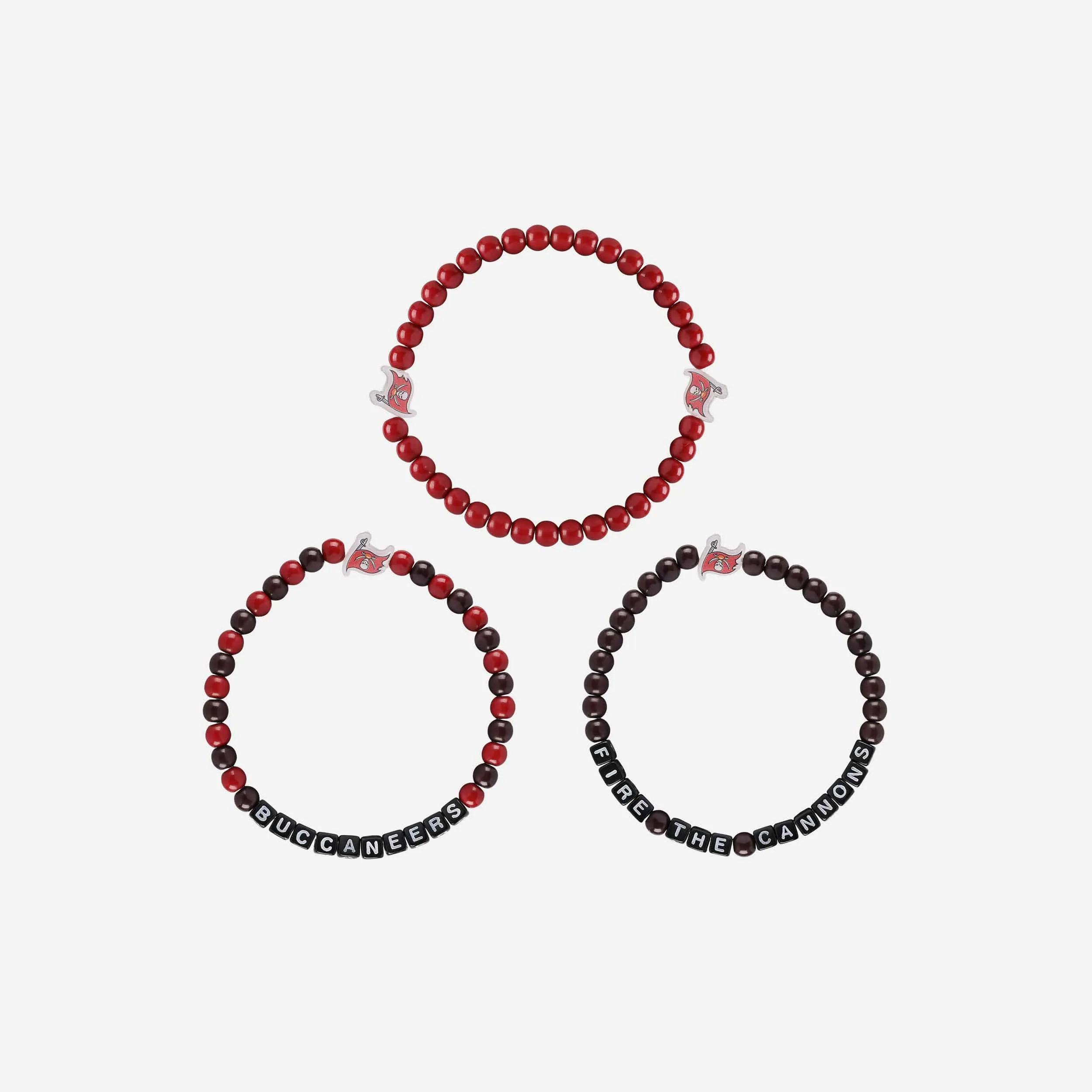 Tampa Bay Buccaneers 3 Pack Beaded Friendship Bracelet