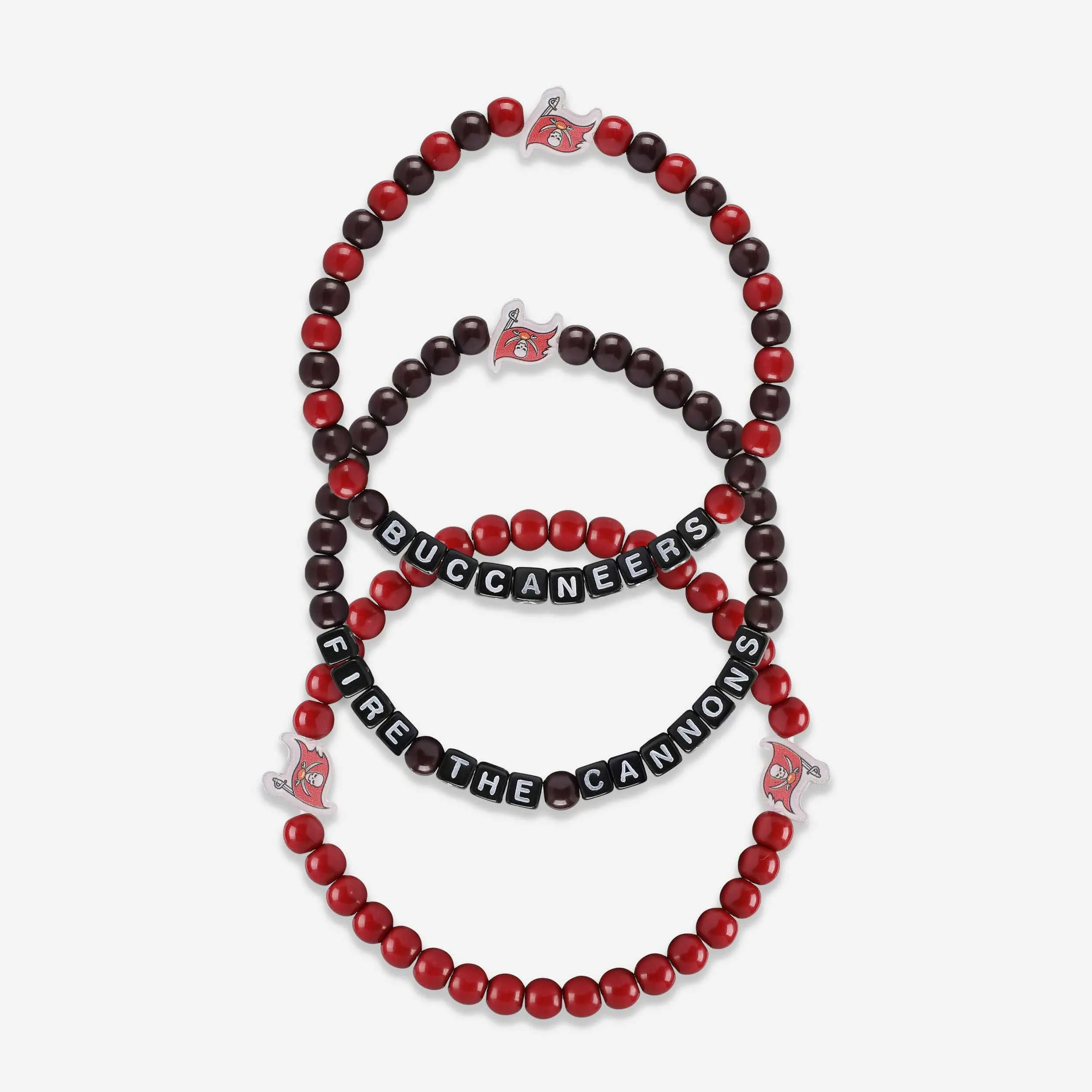 Tampa Bay Buccaneers 3 Pack Beaded Friendship Bracelet