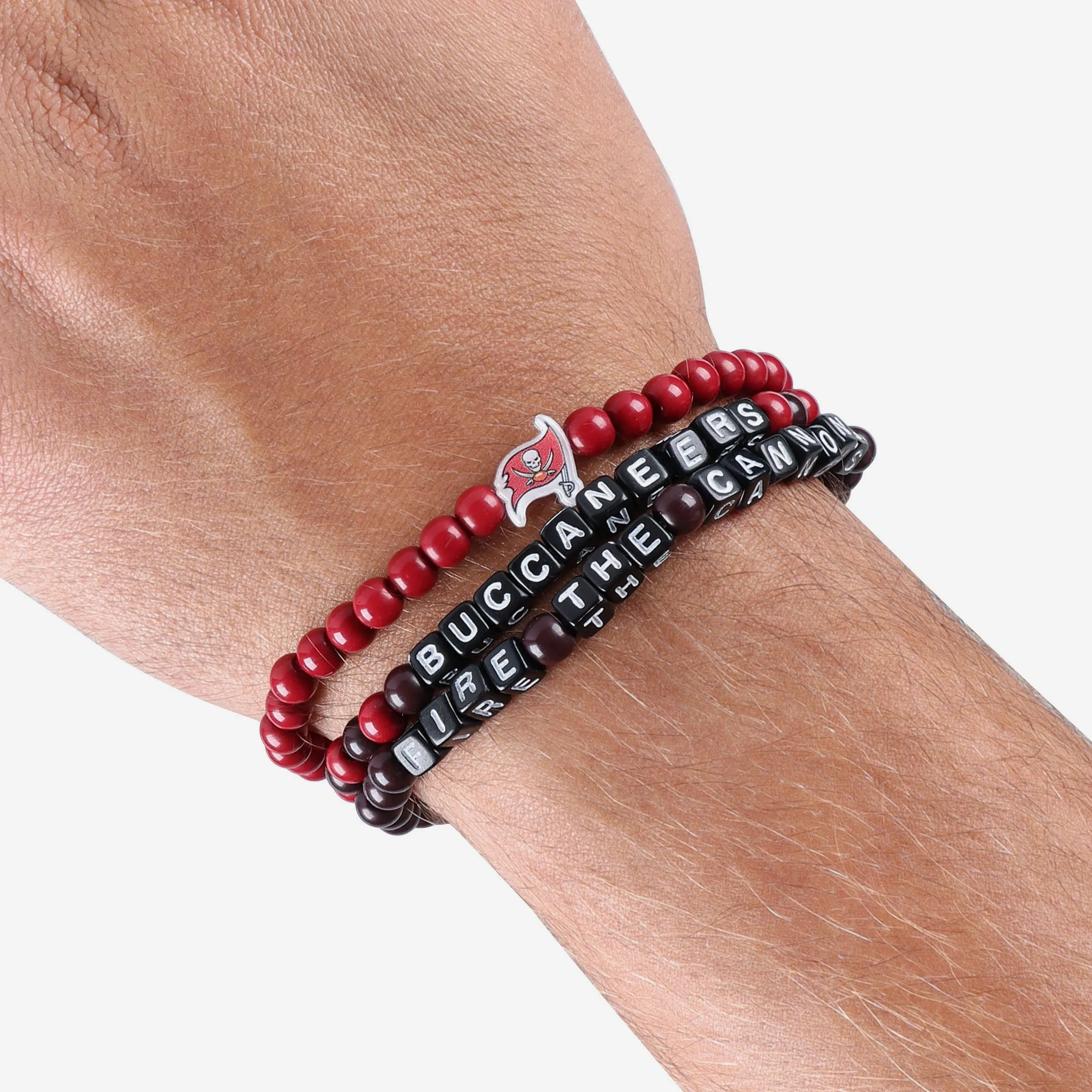Tampa Bay Buccaneers 3 Pack Beaded Friendship Bracelet