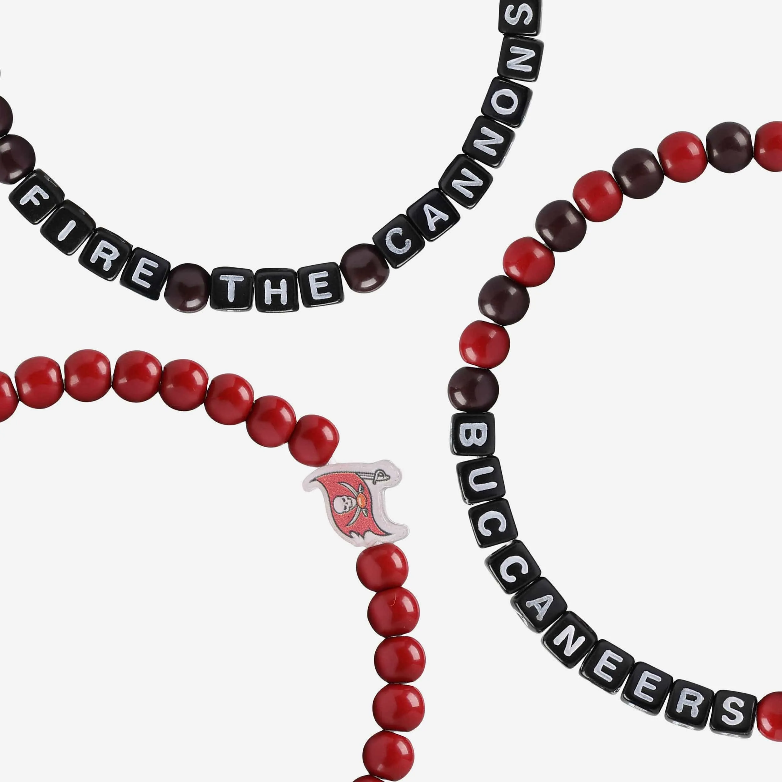 Tampa Bay Buccaneers 3 Pack Beaded Friendship Bracelet