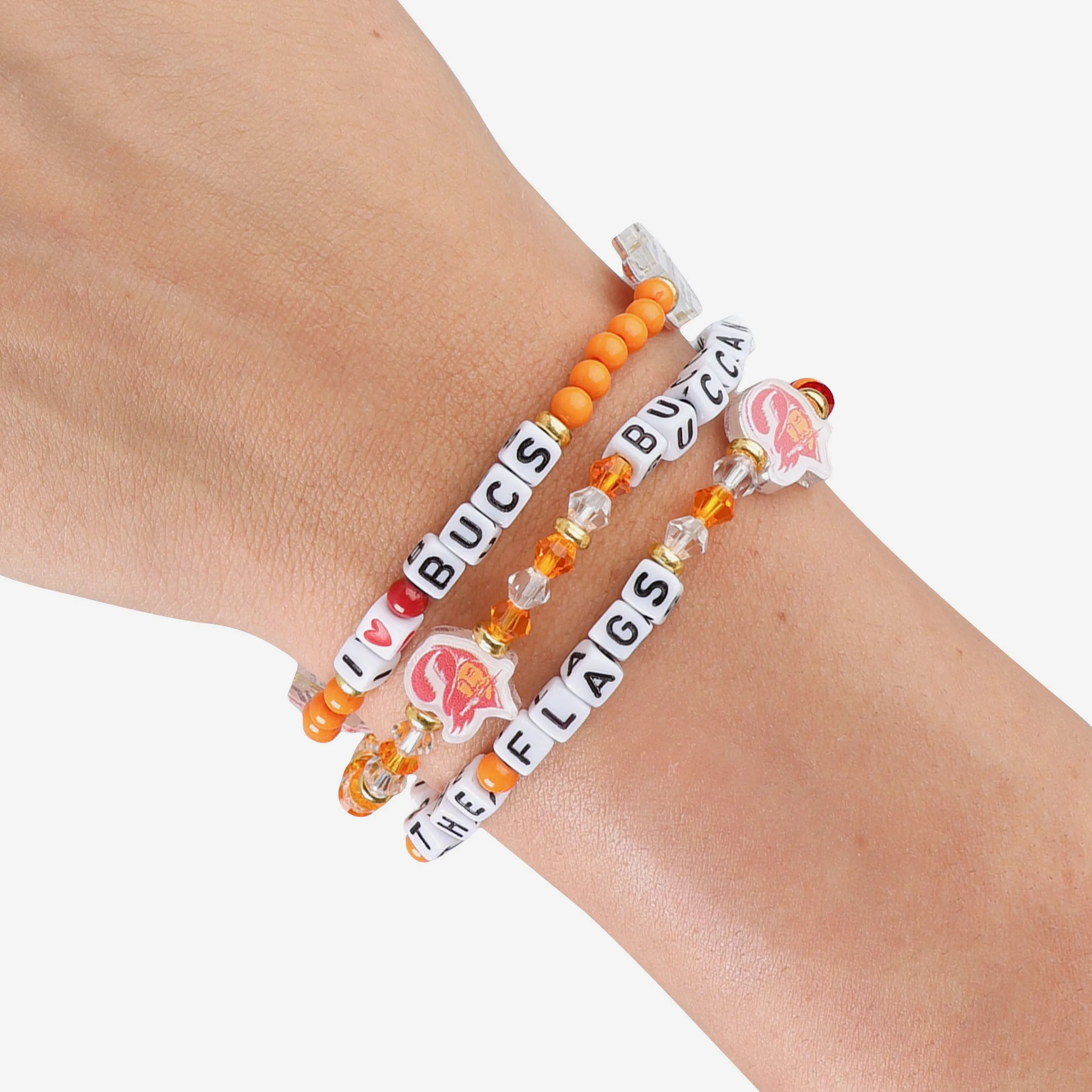 Tampa Bay Buccaneers Creamsicle 3 Pack Friendship Bracelet