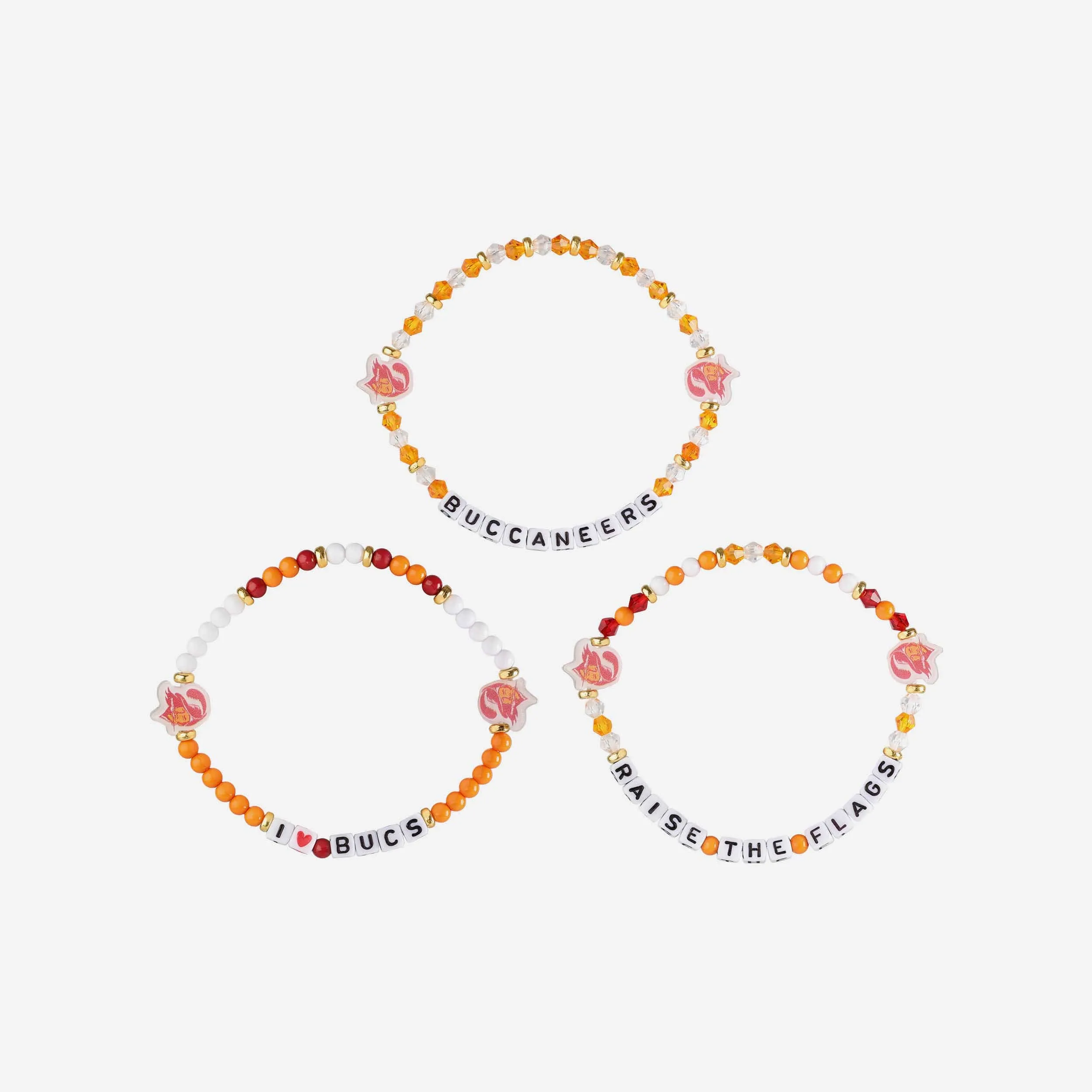 Tampa Bay Buccaneers Creamsicle 3 Pack Friendship Bracelet