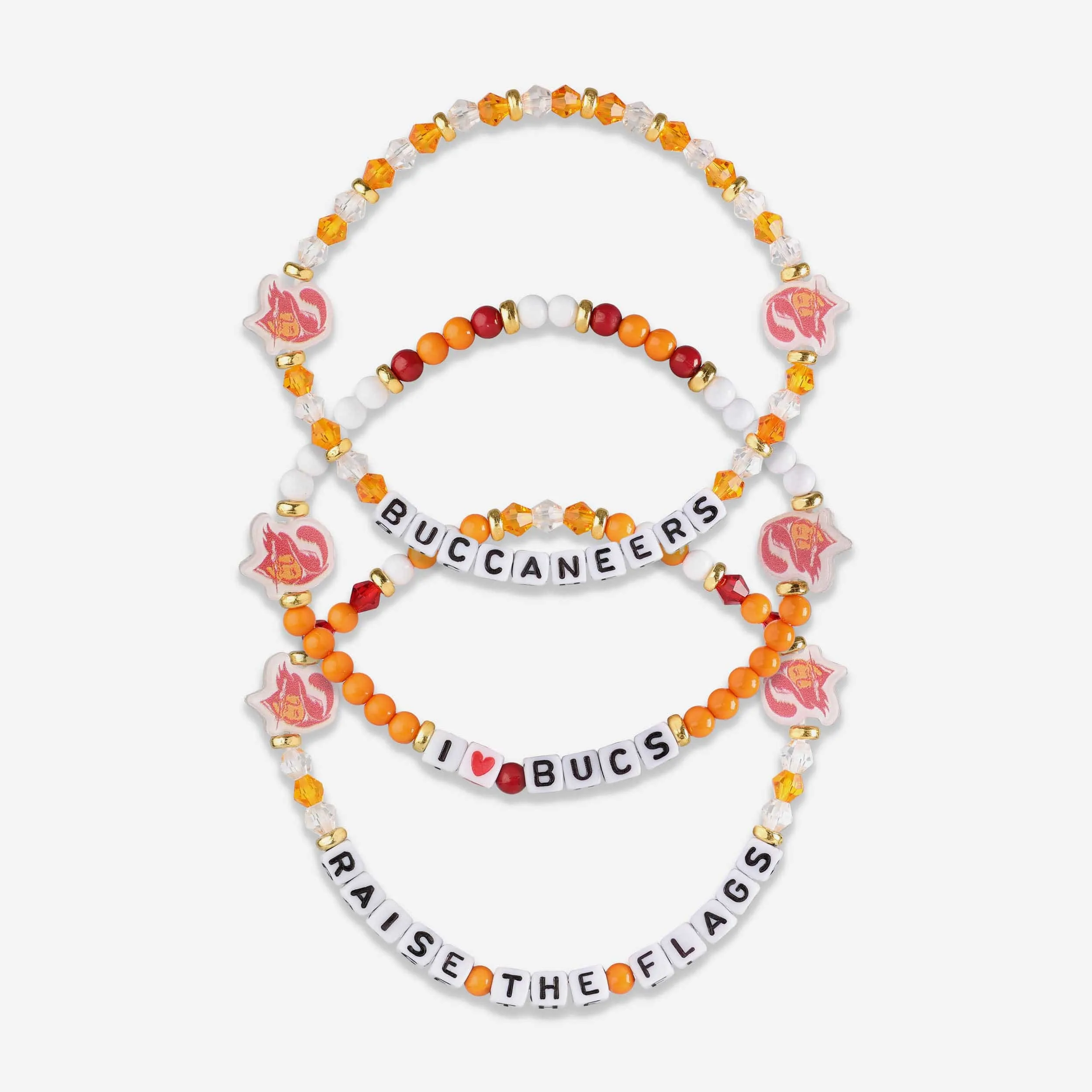 Tampa Bay Buccaneers Creamsicle 3 Pack Friendship Bracelet