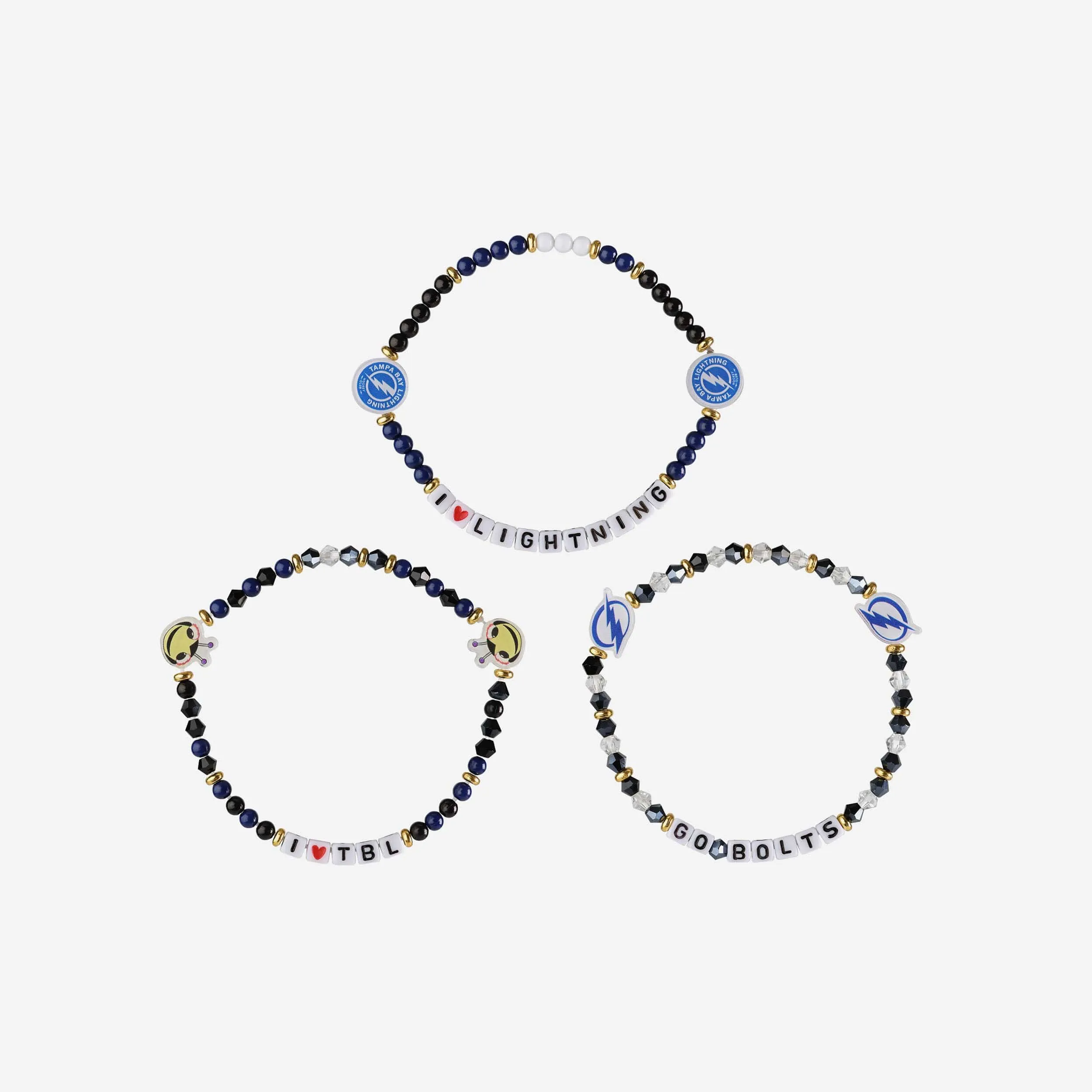 Tampa Bay Lightning 3 Pack Friendship Bracelet