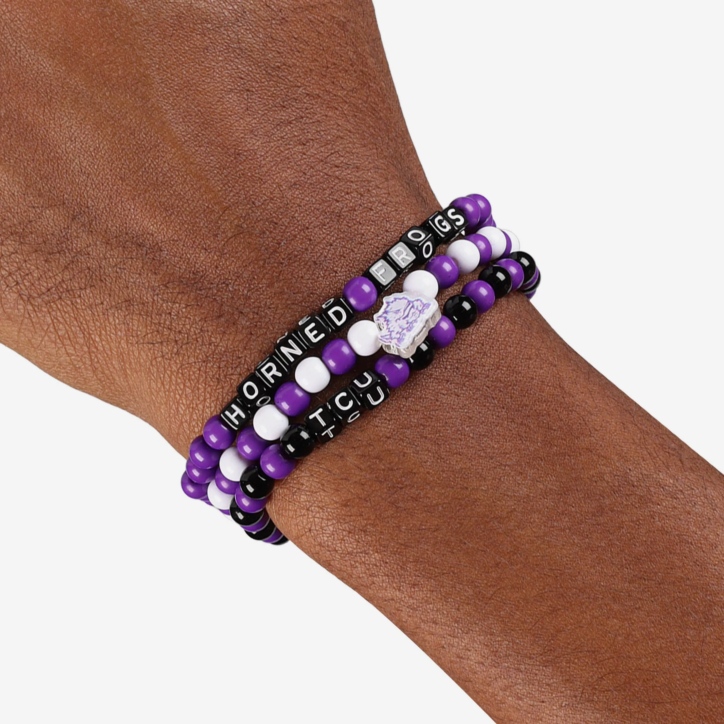 TCU Horned Frogs 3 Pack Beaded Friendship Bracelet
