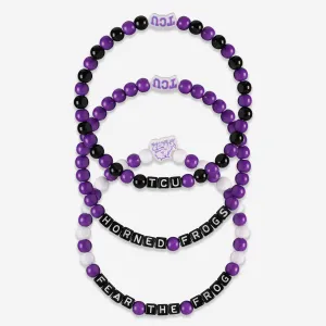 TCU Horned Frogs 3 Pack Beaded Friendship Bracelet