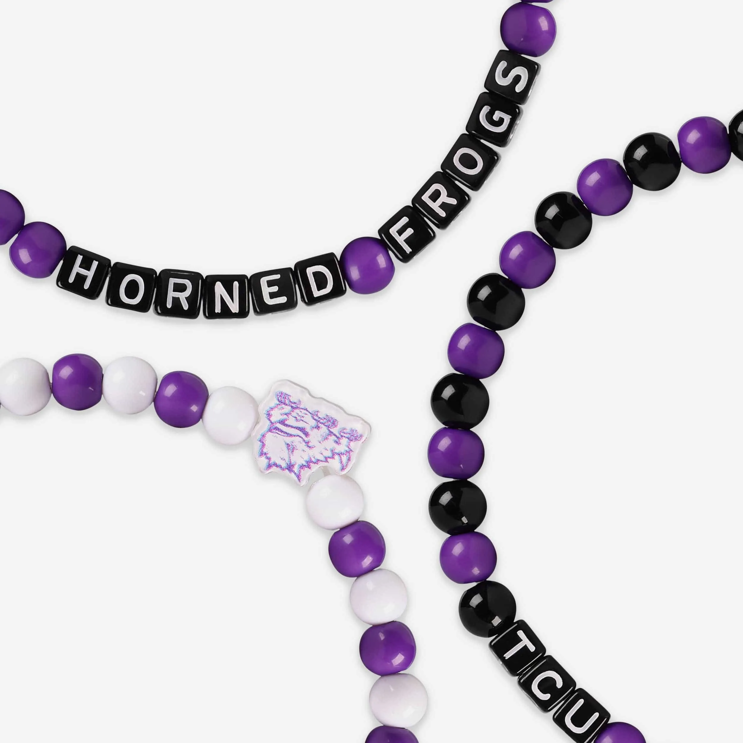 TCU Horned Frogs 3 Pack Beaded Friendship Bracelet