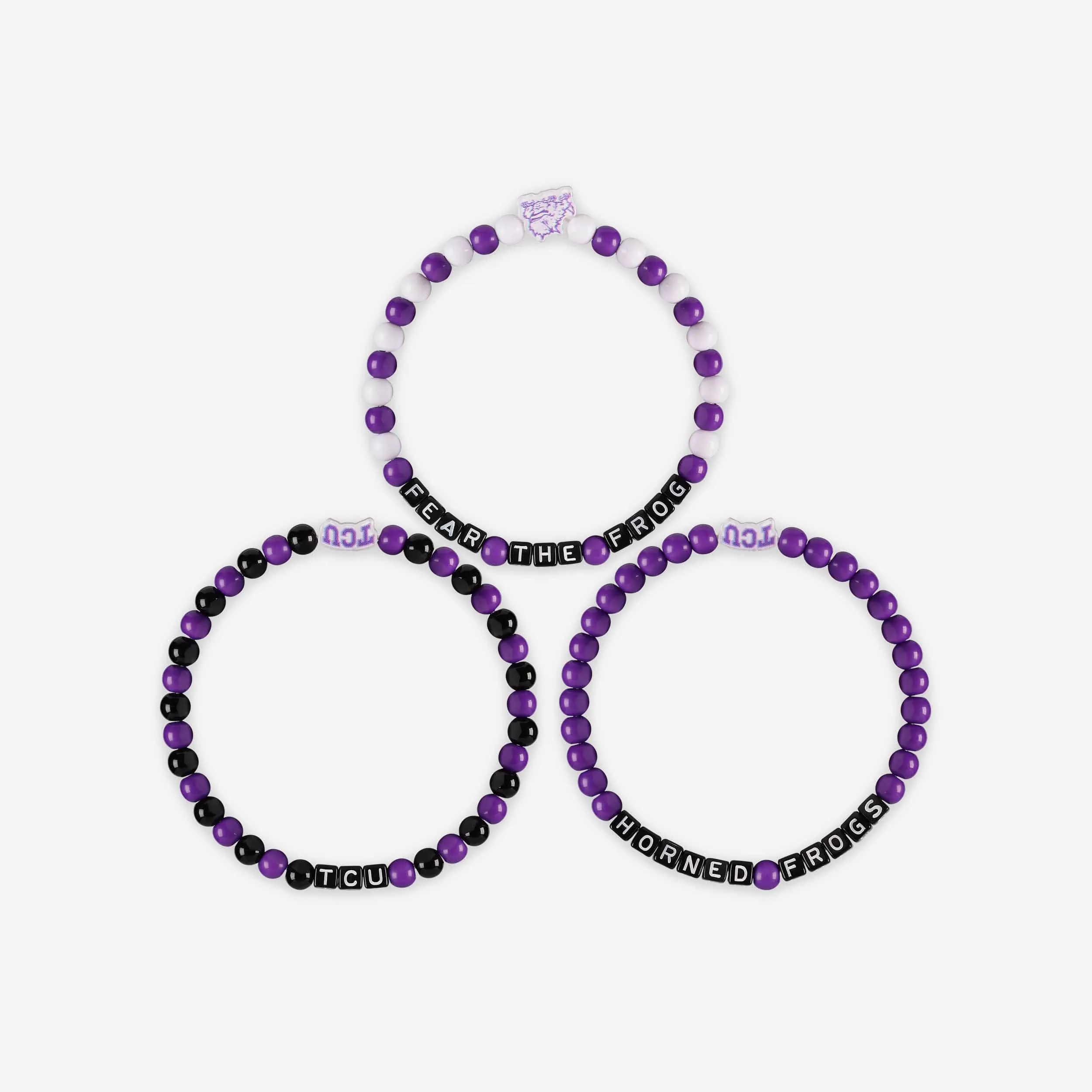 TCU Horned Frogs 3 Pack Beaded Friendship Bracelet