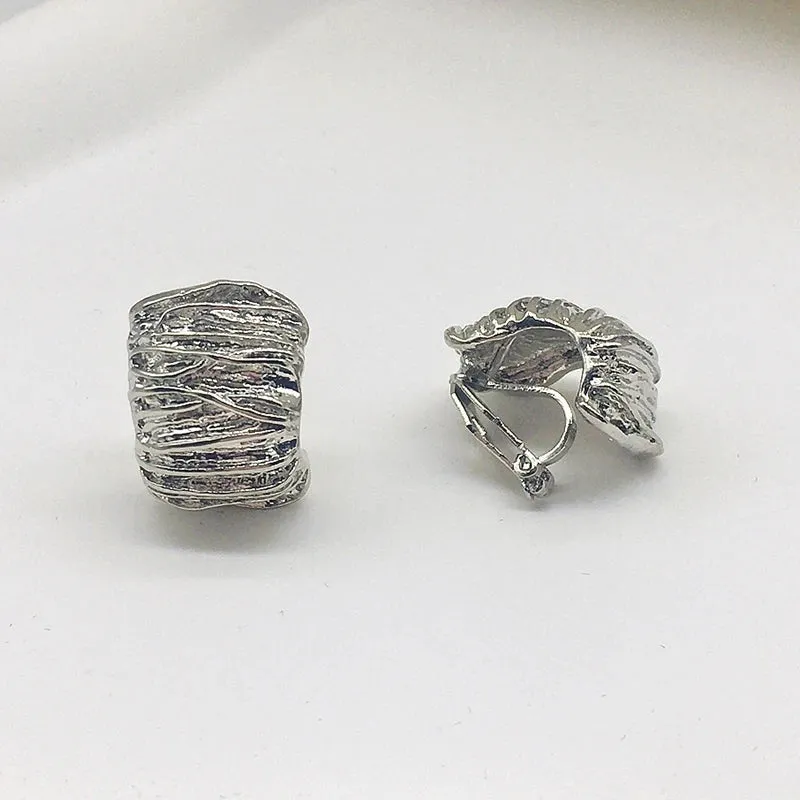 Textured Clip on Earrings