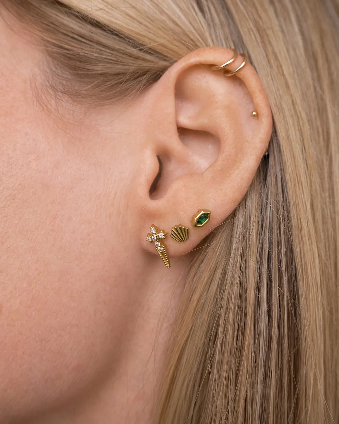 The Art Deco Fan Studs