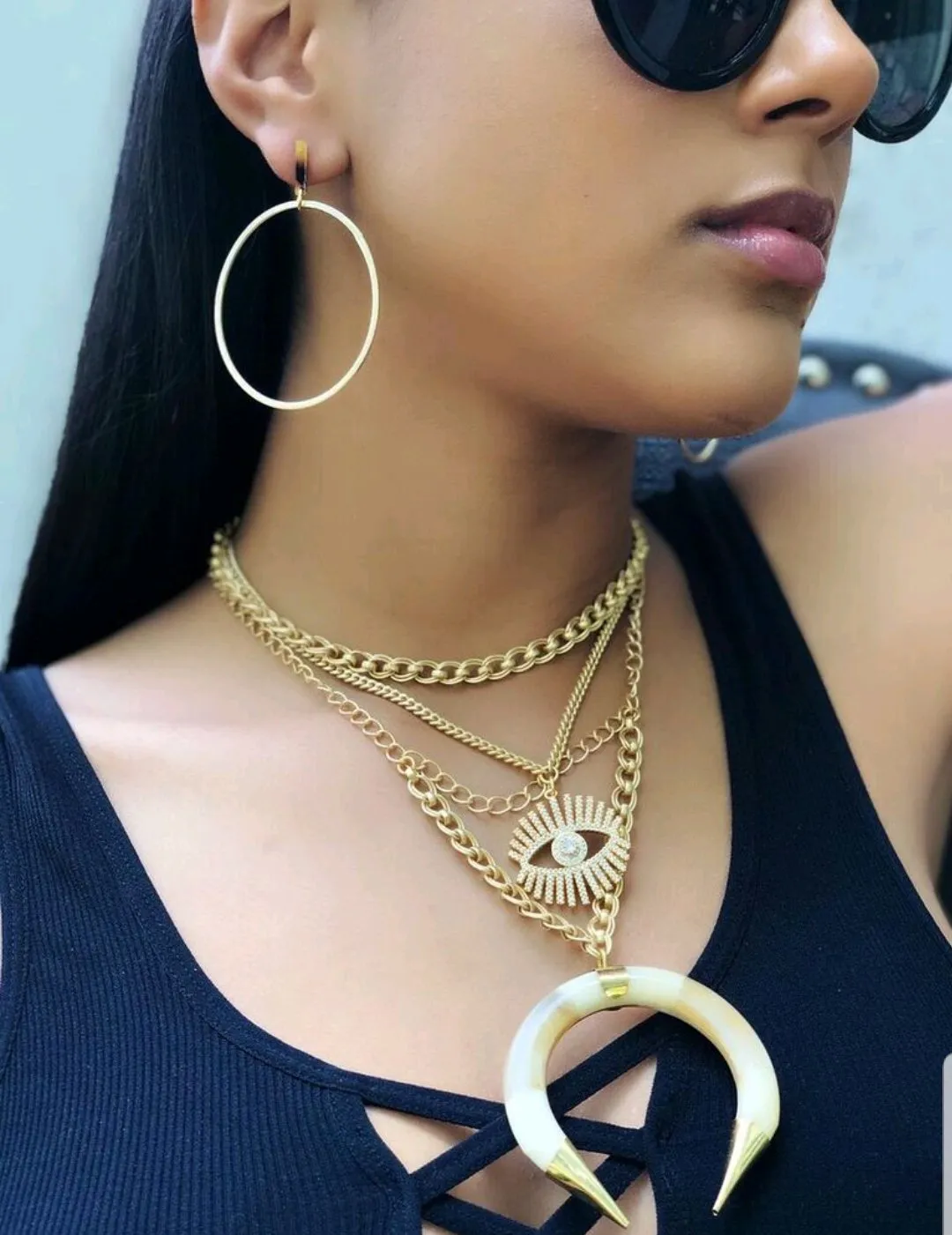 The Liana Pave Evil Eye Necklace