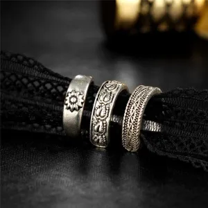 Three Piece Bohemian Toe Ring Set