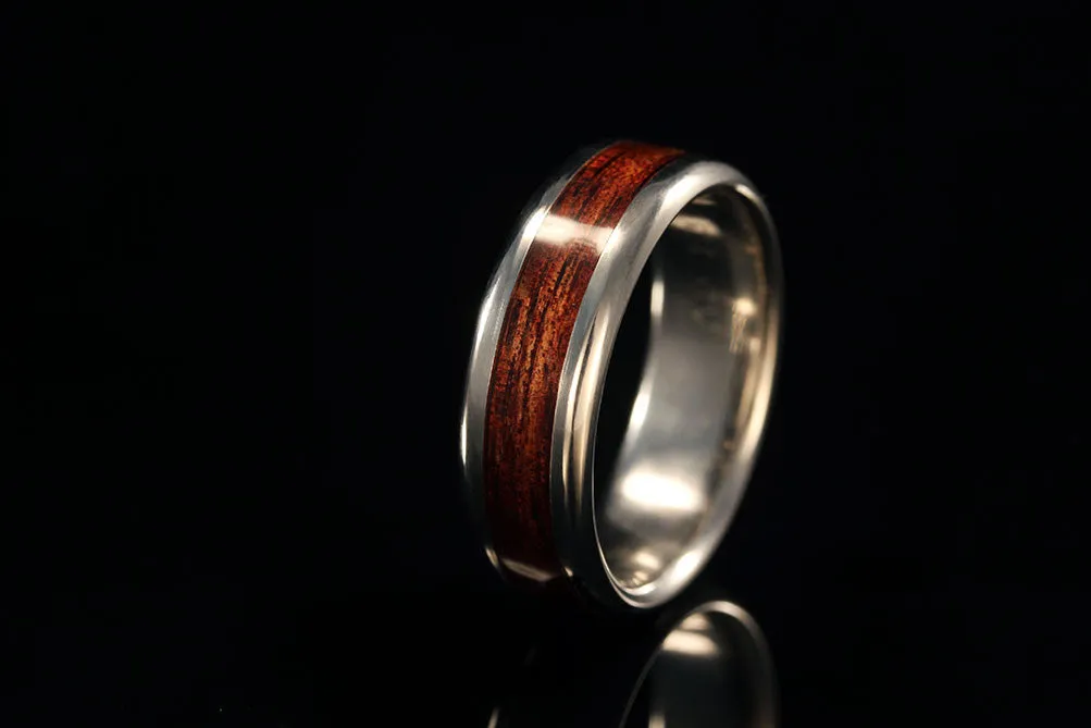 TITANIUM RING WITH HAWAIIAN KOA WOOD