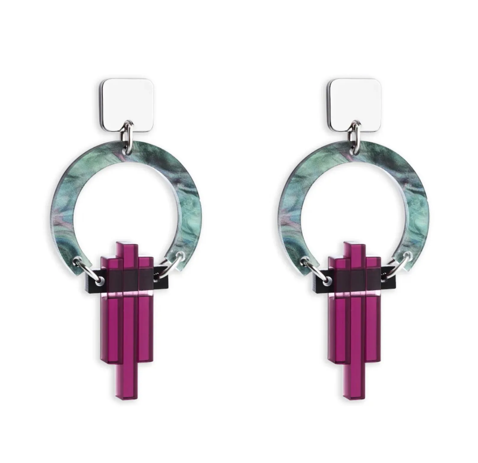 Toolally Art Deco Chandeliers Earrings