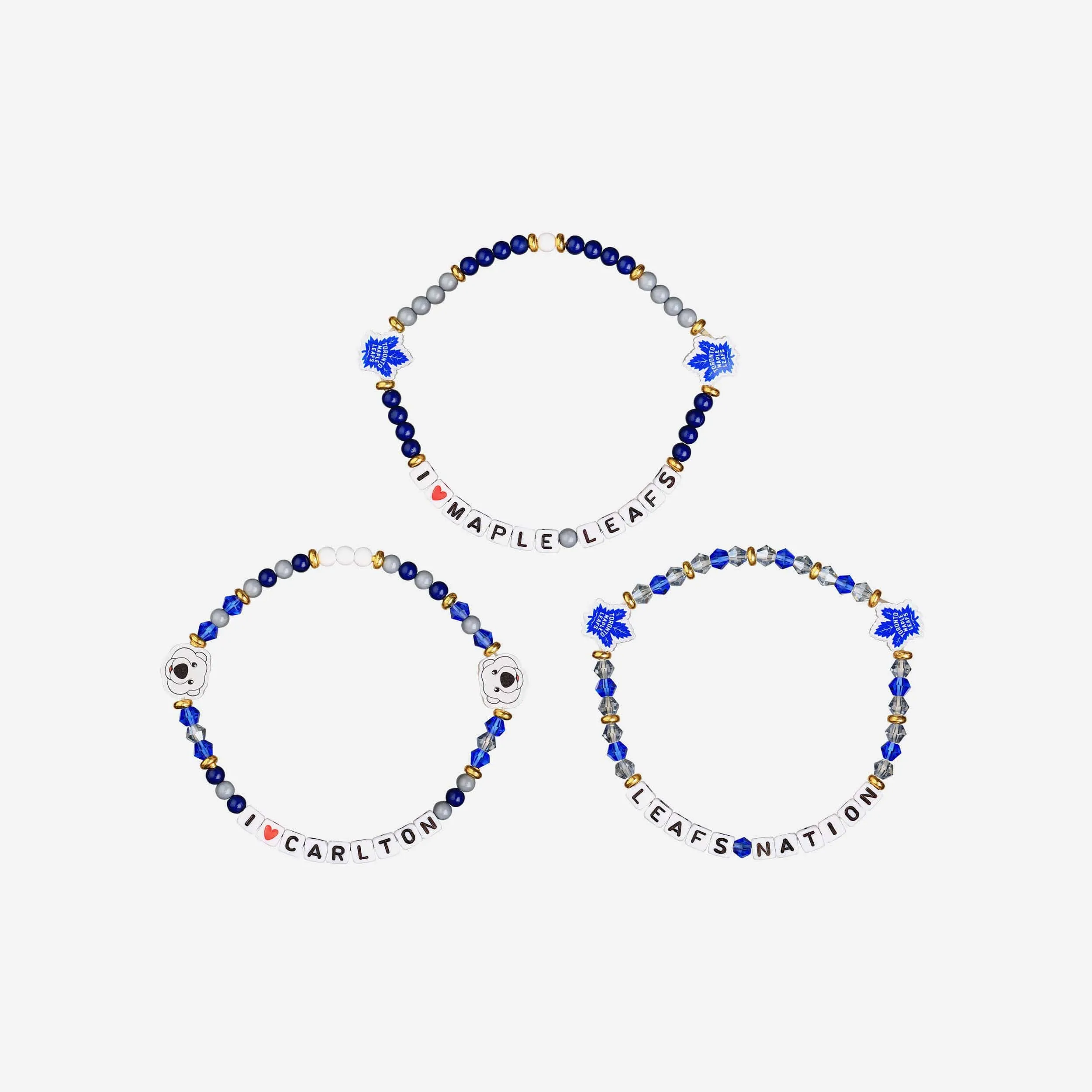 Toronto Maple Leafs 3 Pack Friendship Bracelet