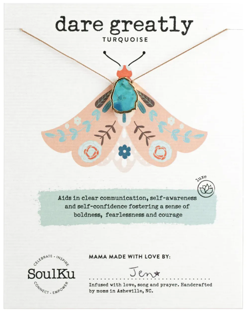 Turquoise Alchemy Necklace for Dare Greatly