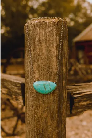 Turquoise Chunk Stone Necklace