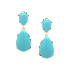 Turquoise Clip On Earrings