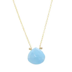 Turquoise Drop Pinned Necklace
