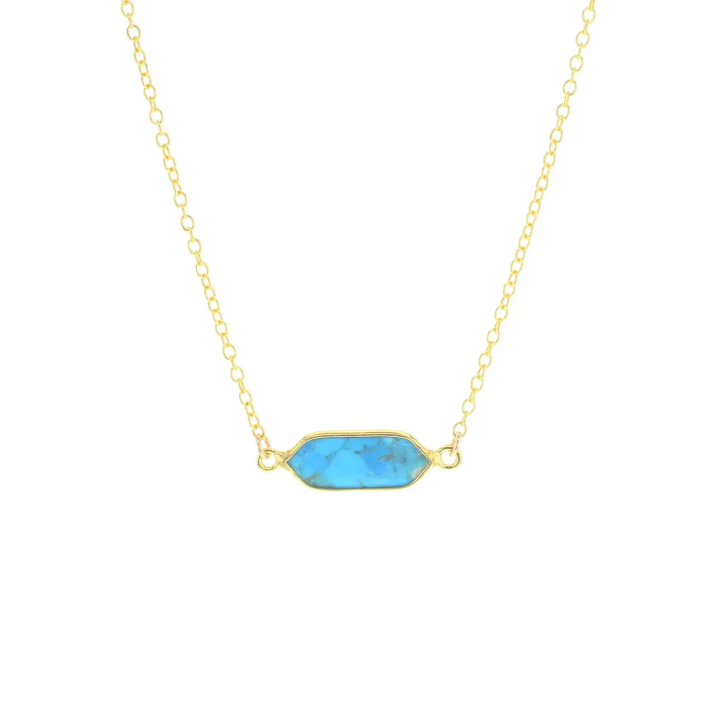 Turquoise Gold Slater Necklace