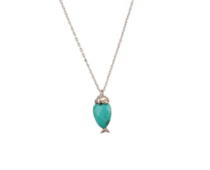 Turquoise Owl Pendant