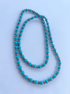 Turquoise Pink Bulldog Necklaces