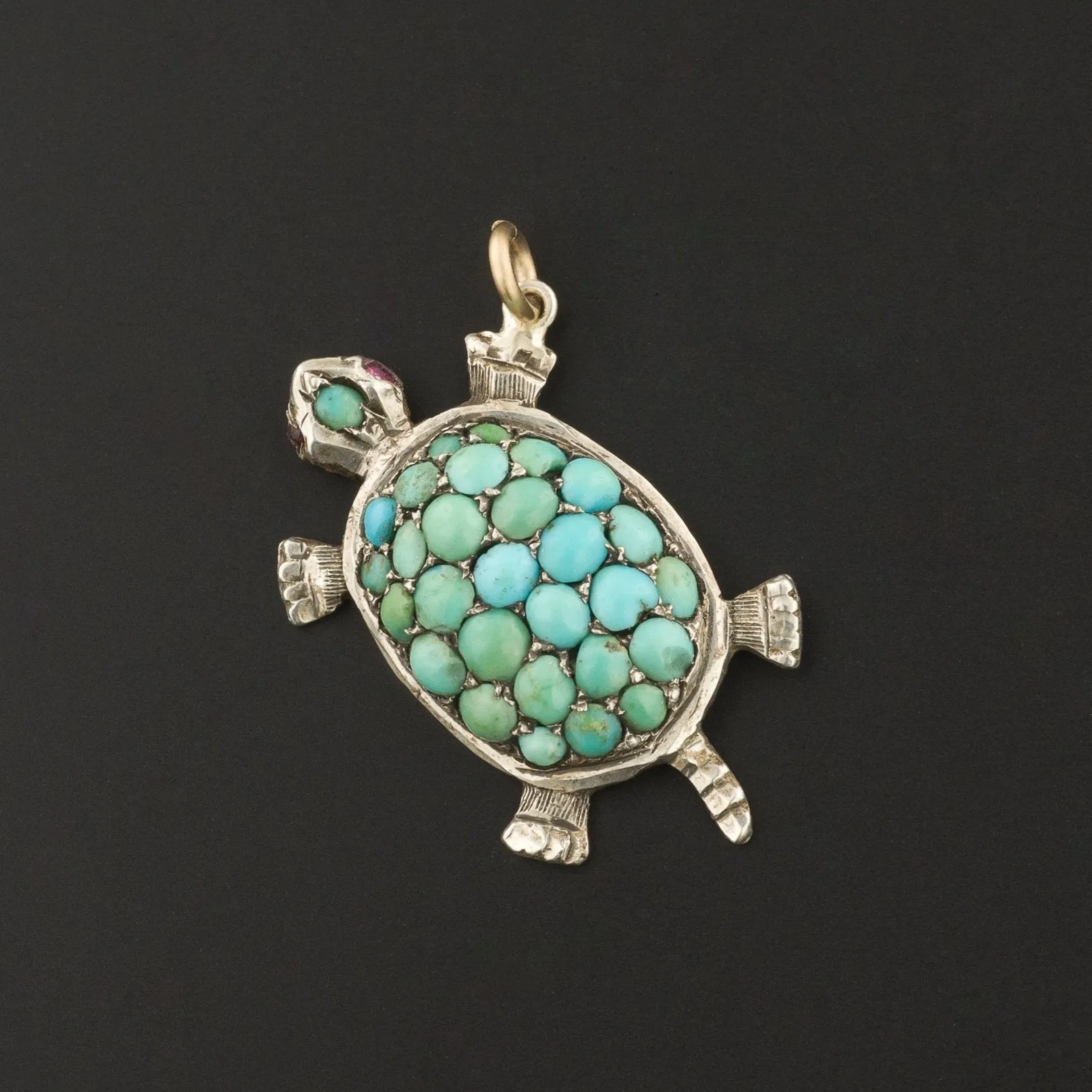 Turtle Pendant | Antique Turquoise Turtle