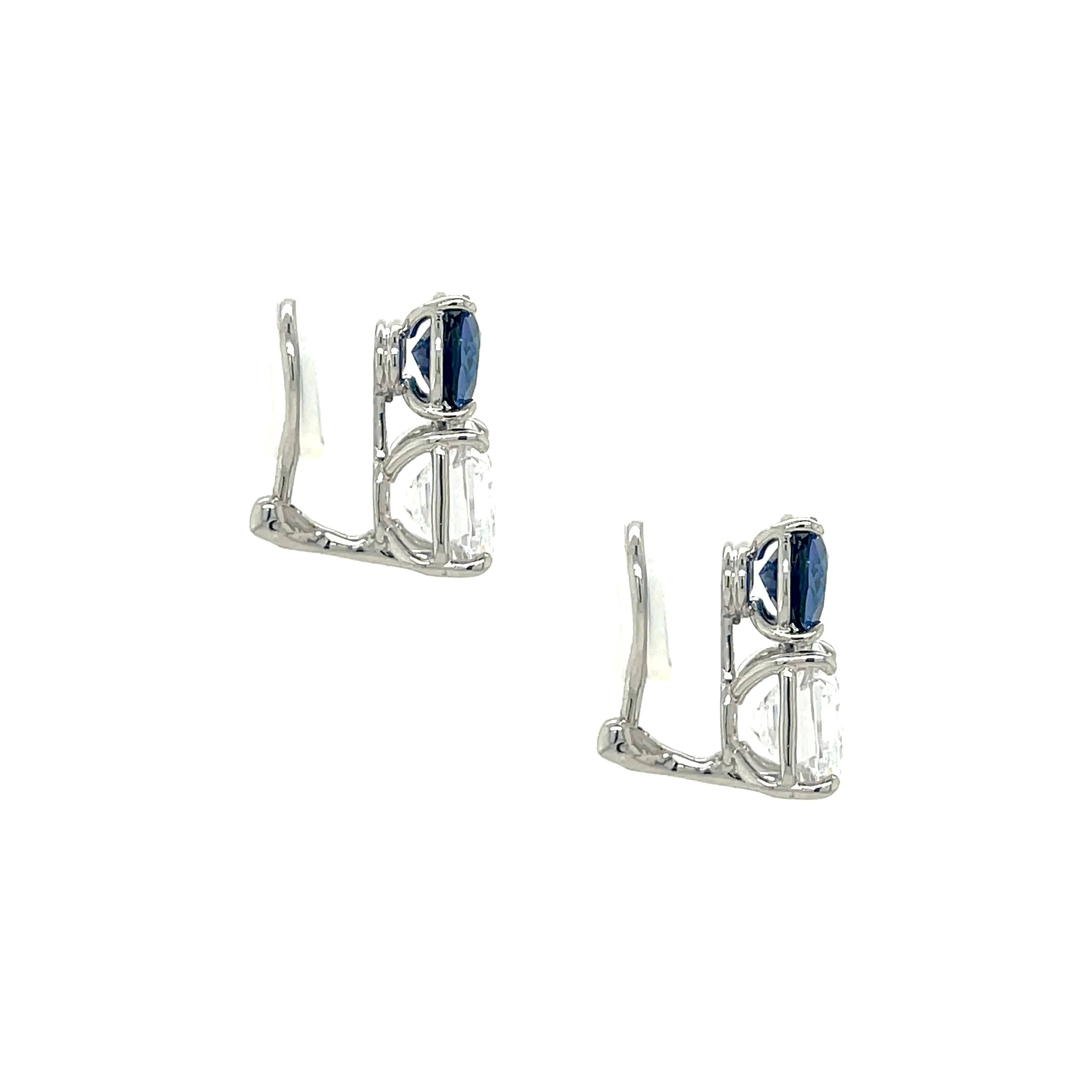 Two Stone Clip On Earrings