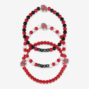 Utah Utes 3 Pack Beaded Friendship Bracelet
