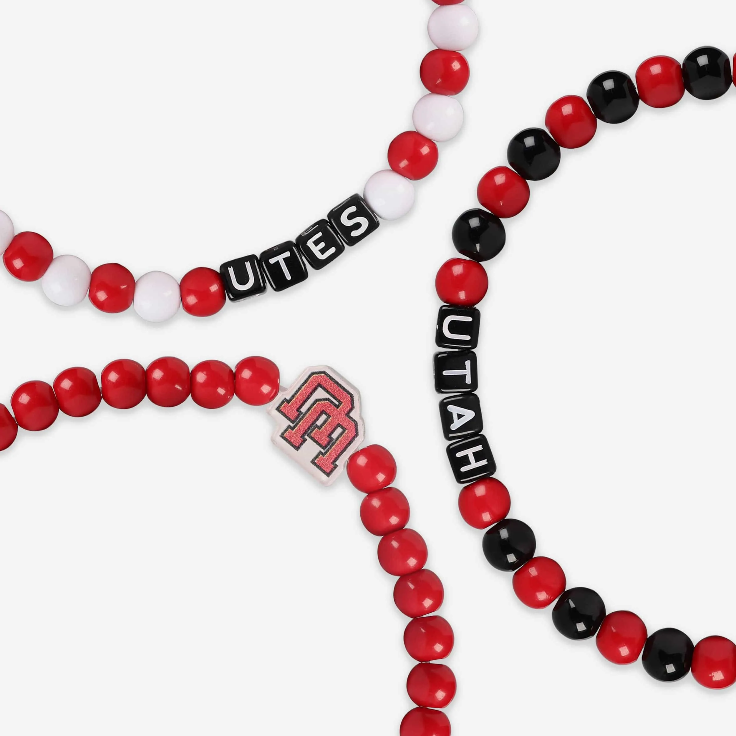 Utah Utes 3 Pack Beaded Friendship Bracelet