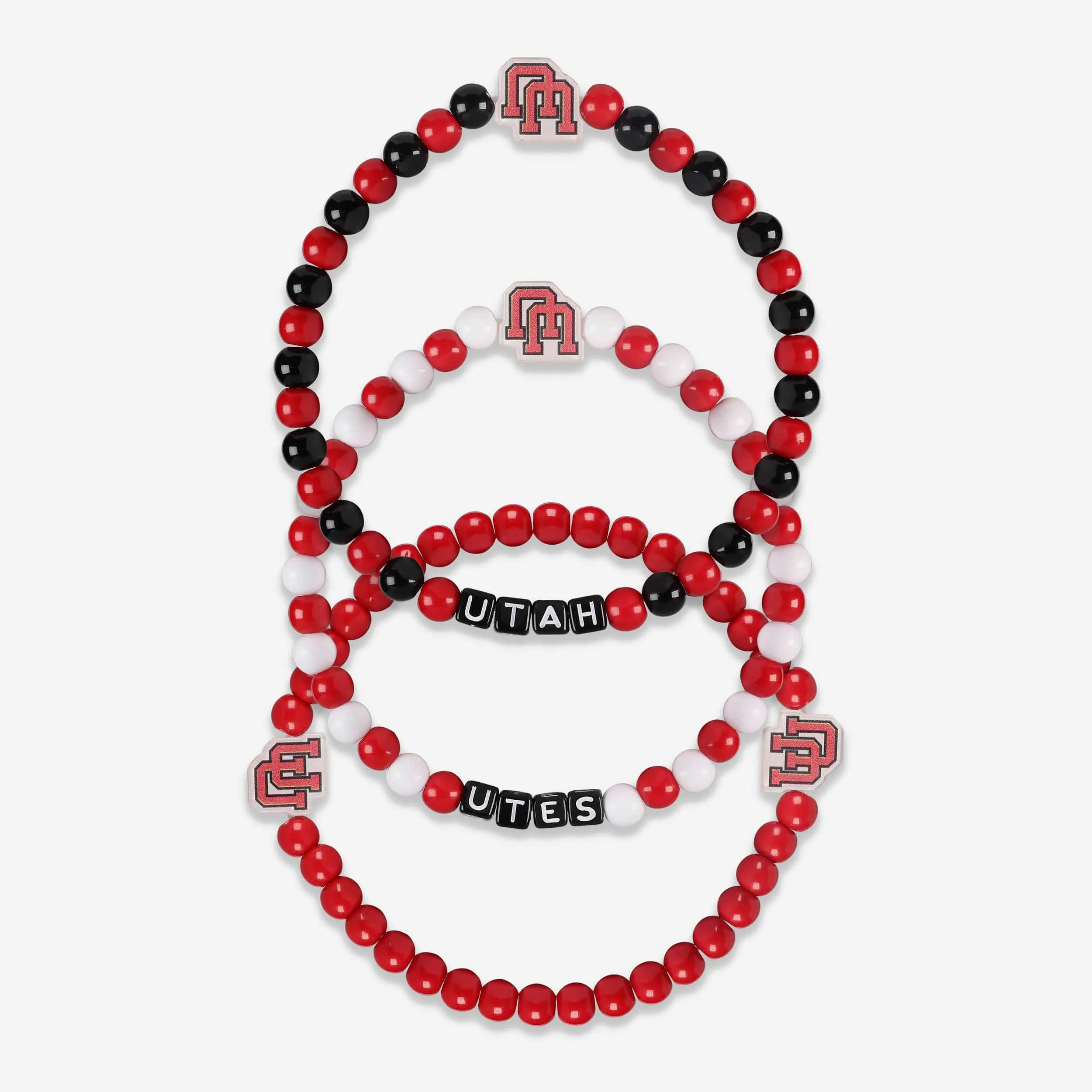 Utah Utes 3 Pack Beaded Friendship Bracelet