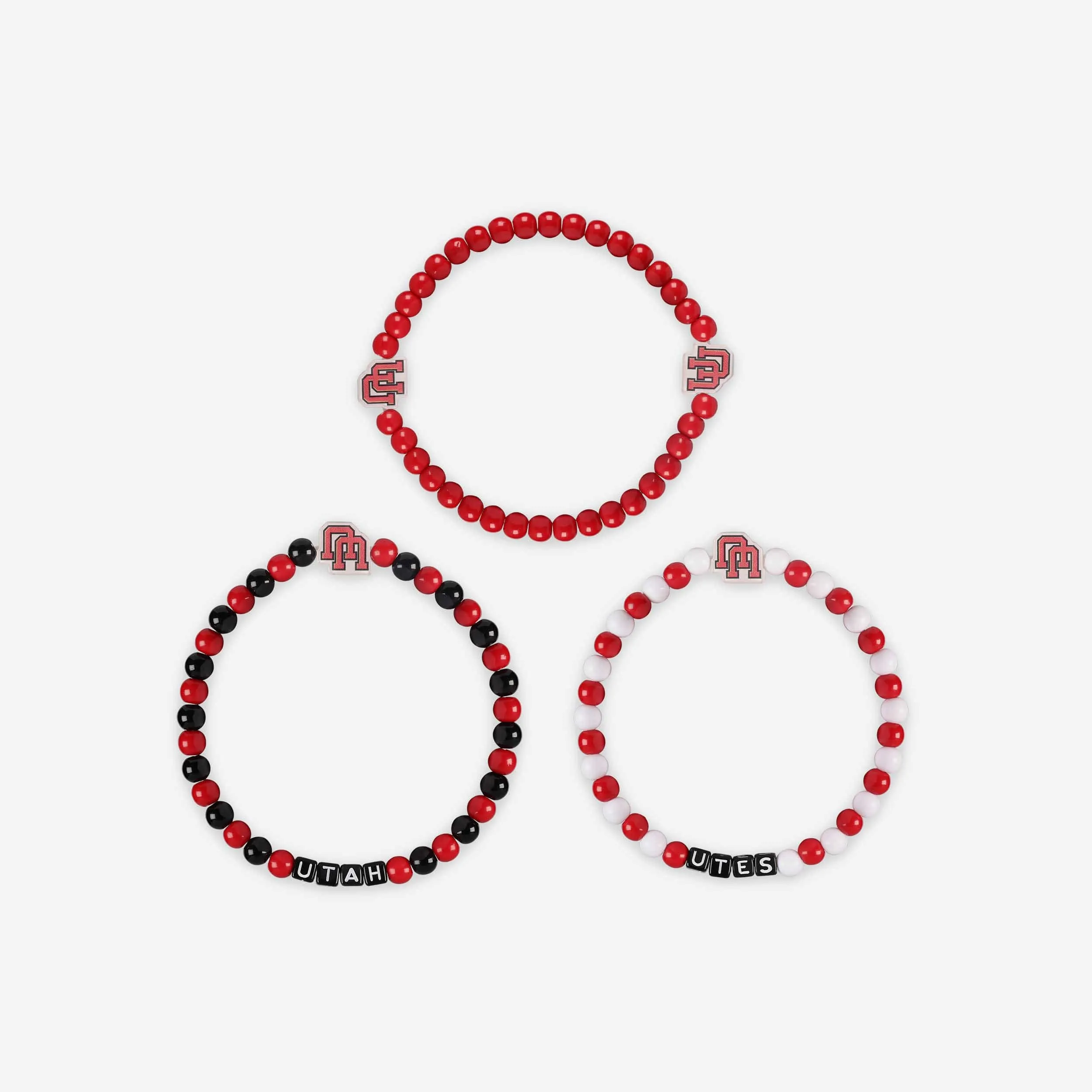Utah Utes 3 Pack Beaded Friendship Bracelet