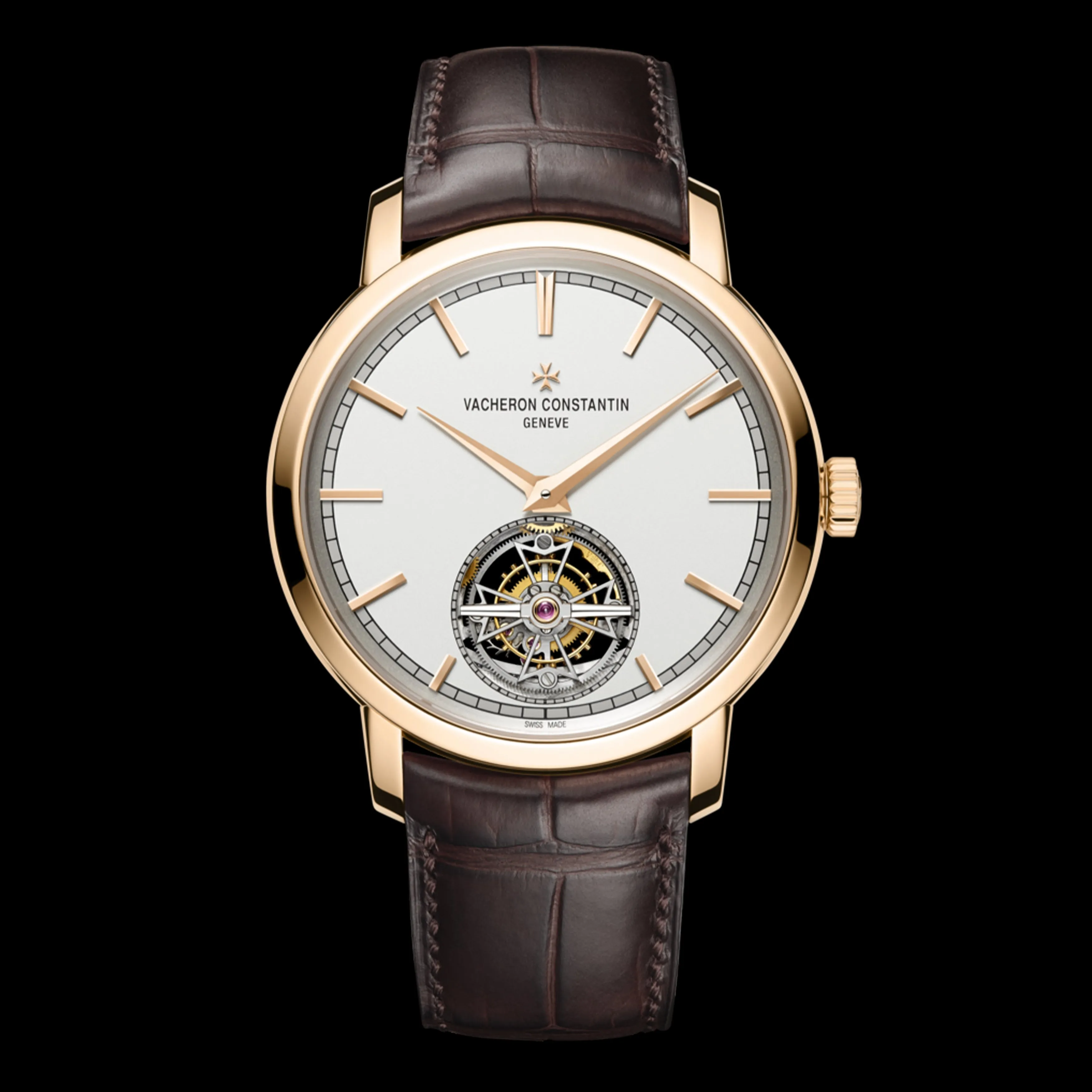 Vacheron Constantin Traditionnelle Tourbillon Watch, 41mm Silver Dial, 6000T/000R-B346