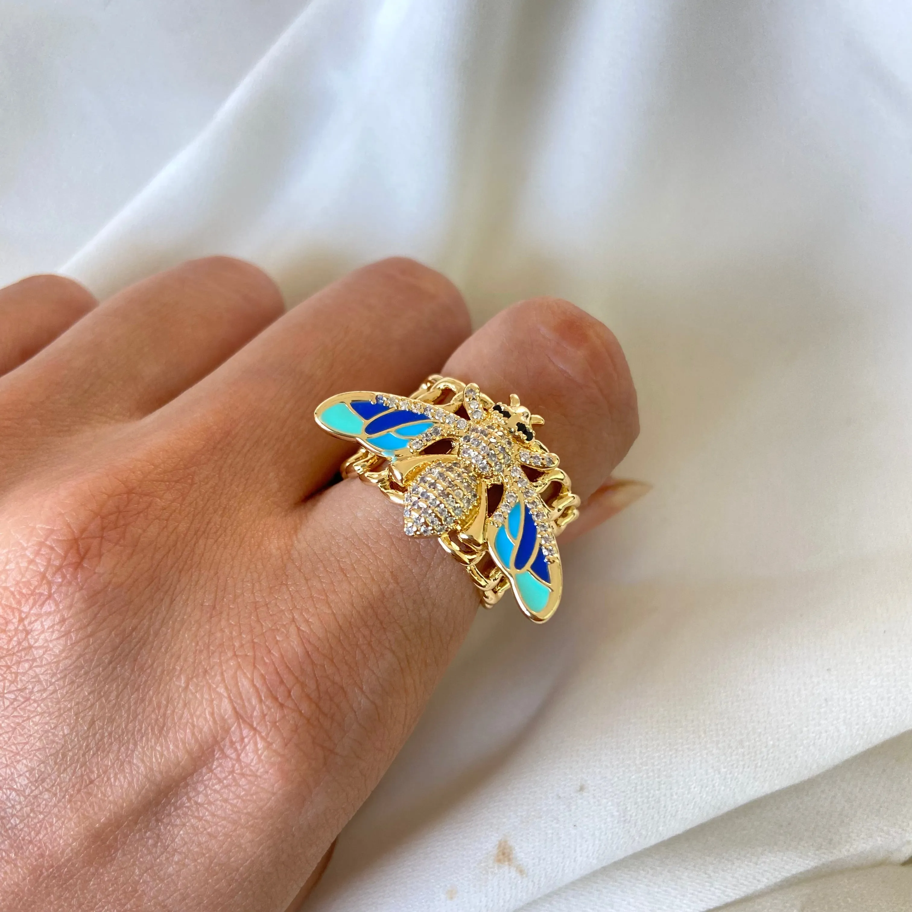 Vibrant Bee Band Rings