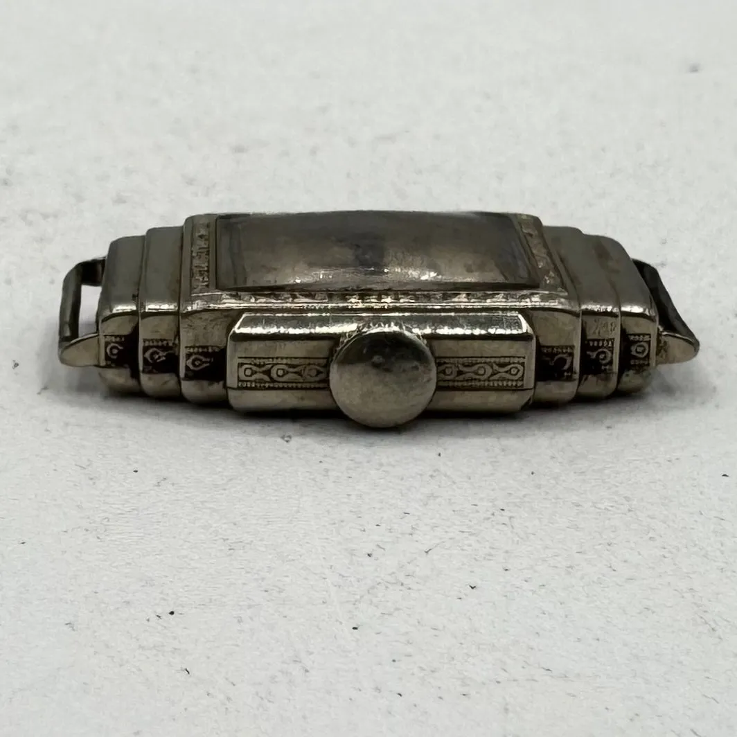 Vintage 16.5mm Hamilton Art Deco Ladies Mechanical Wristwatch 989 14k White GF